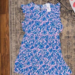 Floral Blue and Pink Dress